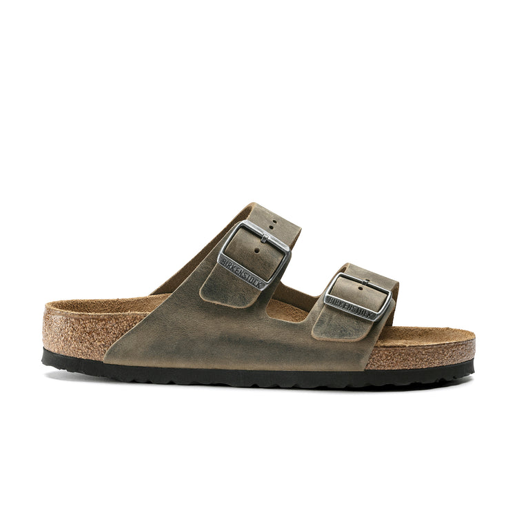 Birkenstock Arizona SFB Faded Khaki Oiled Leather side view