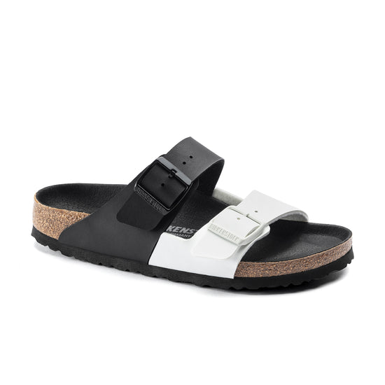 Birkenstock Arizona Split Black White Birko-Flor 