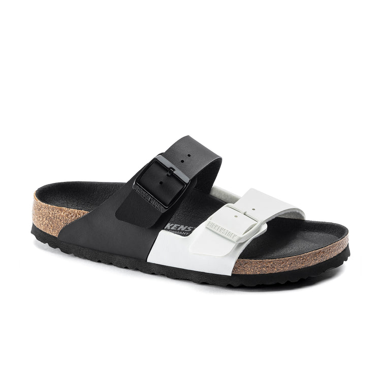 Birkenstock Arizona Split Black White Birko-Flor 