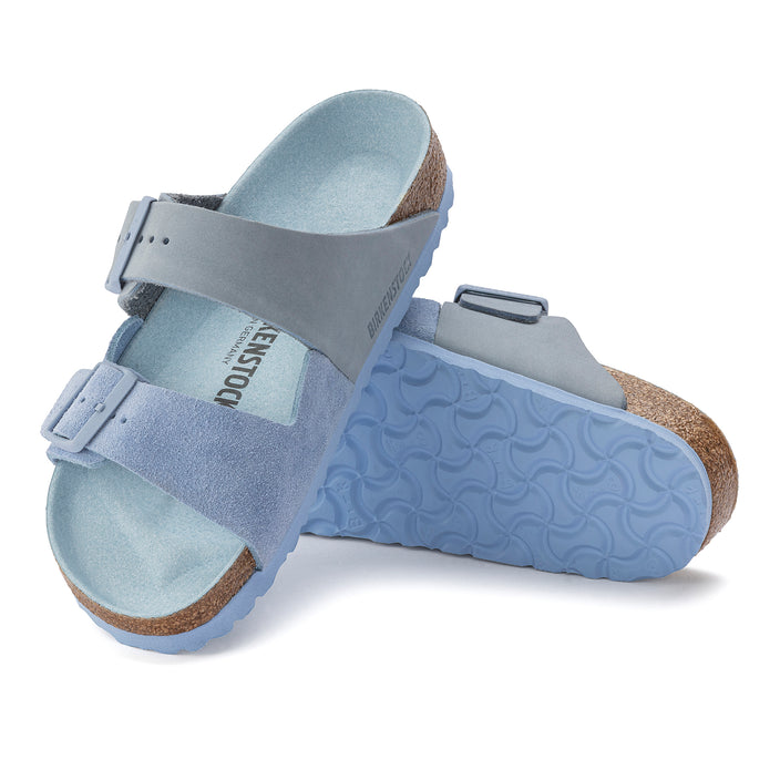 Birkenstock Arizona Split Nubuck Suede Leather Dusty Blue sole view