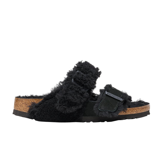 Birkenstock Arizona Split Teddy Black Suede Leather/Shearling side view