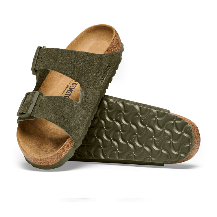 Birkenstock Arizona Thyme Suede Leather sole view