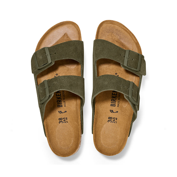 Birkenstock Arizona Thyme Suede Leather top view