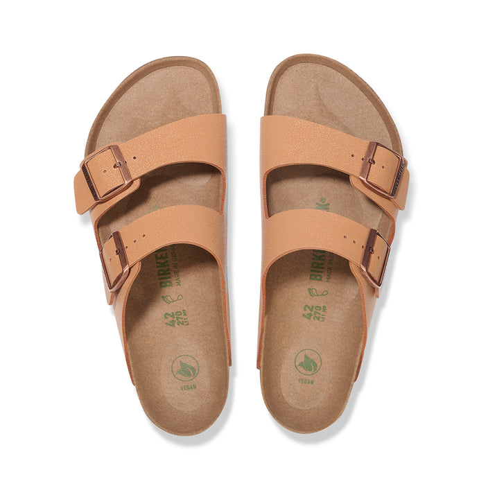 Birkenstock Arizona Vegan BirkiBuc Earthy Pecan top view