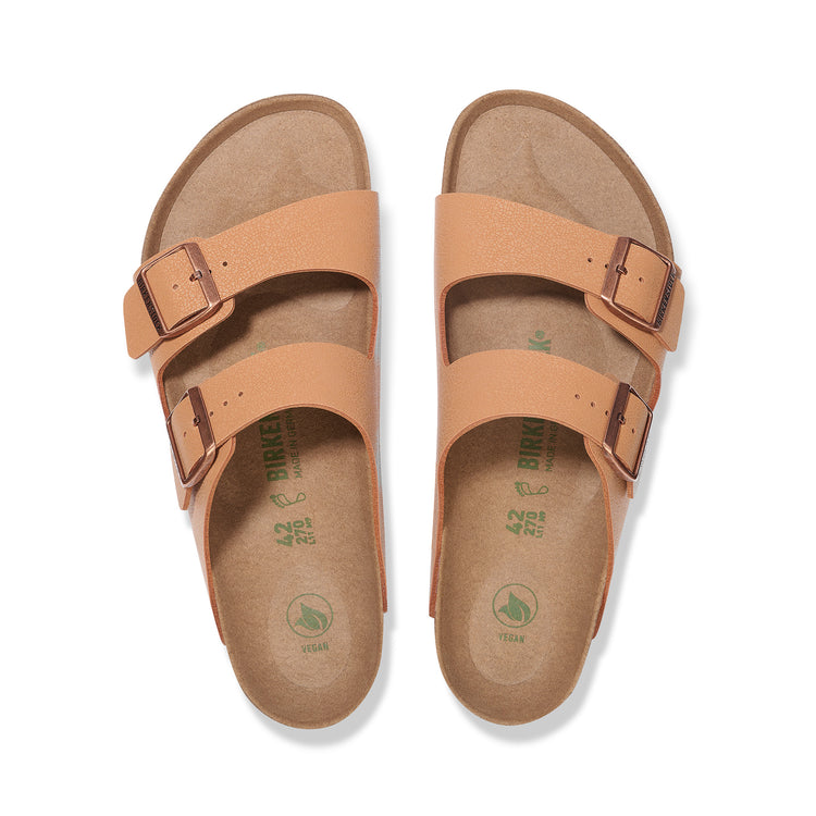 Birkenstock Arizona Vegan BirkiBuc Earthy Pecan top view