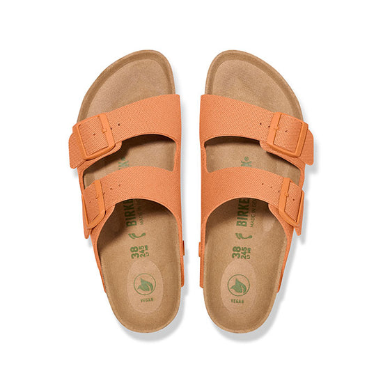 Birkenstock Arizona Vegan Canvas Papaya Textile top view