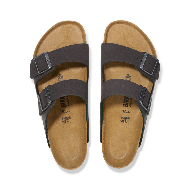 Birkenstock Arizona Velvet Grey BirkiBuc top view