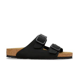 Birkenstock Australia Arizona Wire Buckle Black Nubuck Leather side view