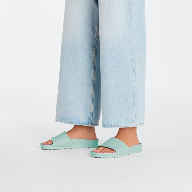 Birkenstock Barbados EVA Surf Green on model 1