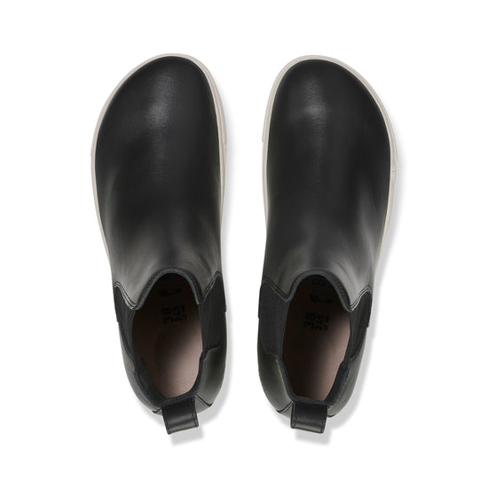 Birkenstock Bend Chelsea Black Smooth Leather side view top view