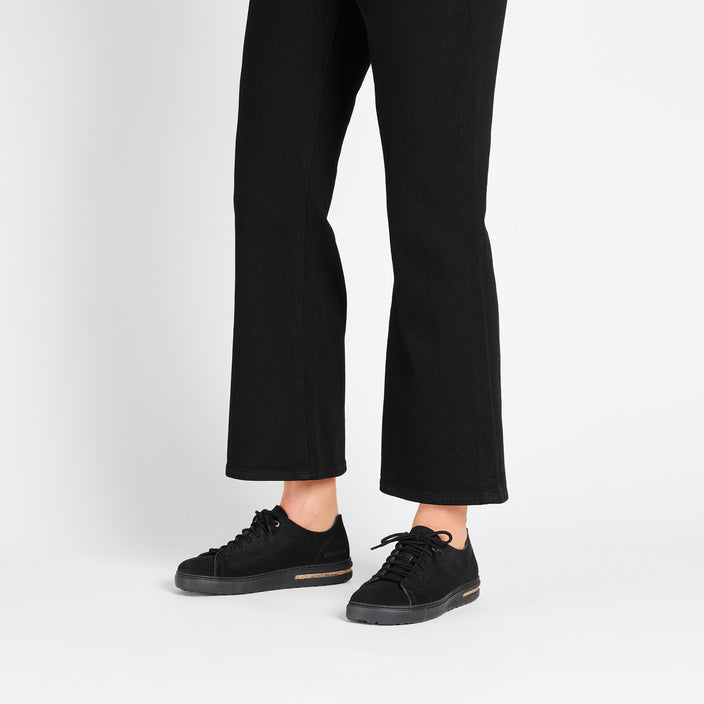 Birkenstock Bend Low Decon Black Nubuck Leather on model 1