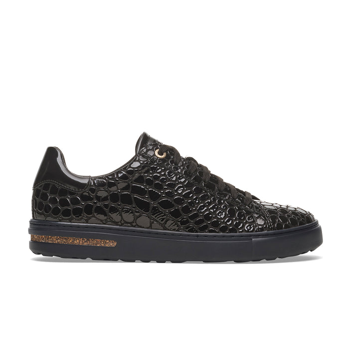 BIrkenstock Bend Low Shiny Croc Black Embossed Patent Leather side view