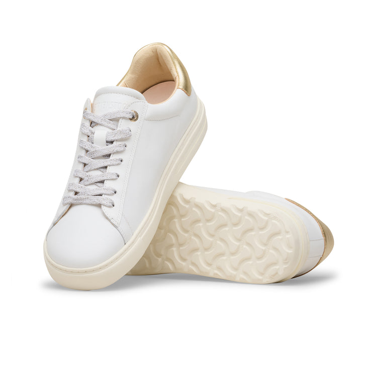 Birkenstock Bend Low White/Metallic Gold Smooth Leather sole view