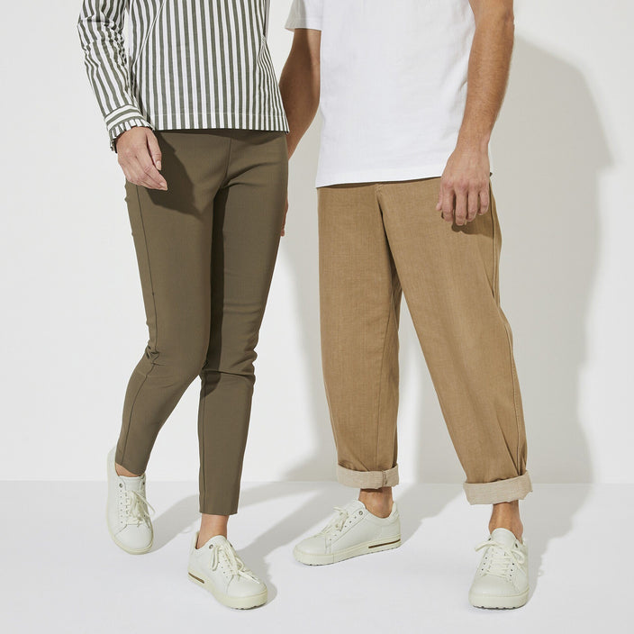 Birkenstock Australia Bend Low White Smooth Leather on model