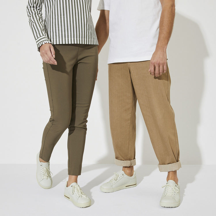 Birkenstock Australia Bend Low White Smooth Leather on model