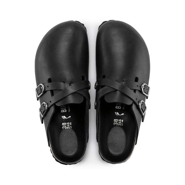 Birkenstock Australia Blair D-Buckle Black Oiled Leather Top View