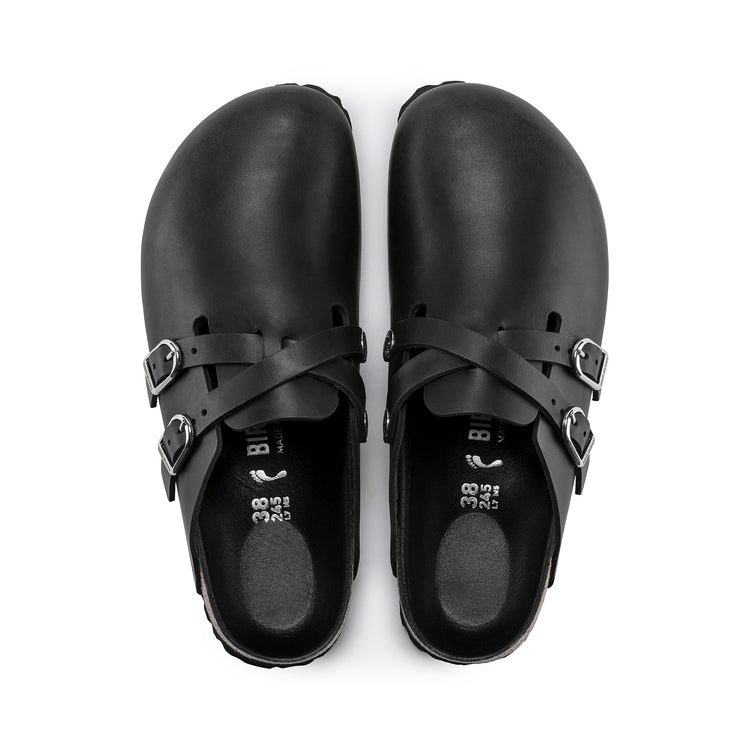 Birkenstock Australia Blair D-Buckle Black Oiled Leather Top View