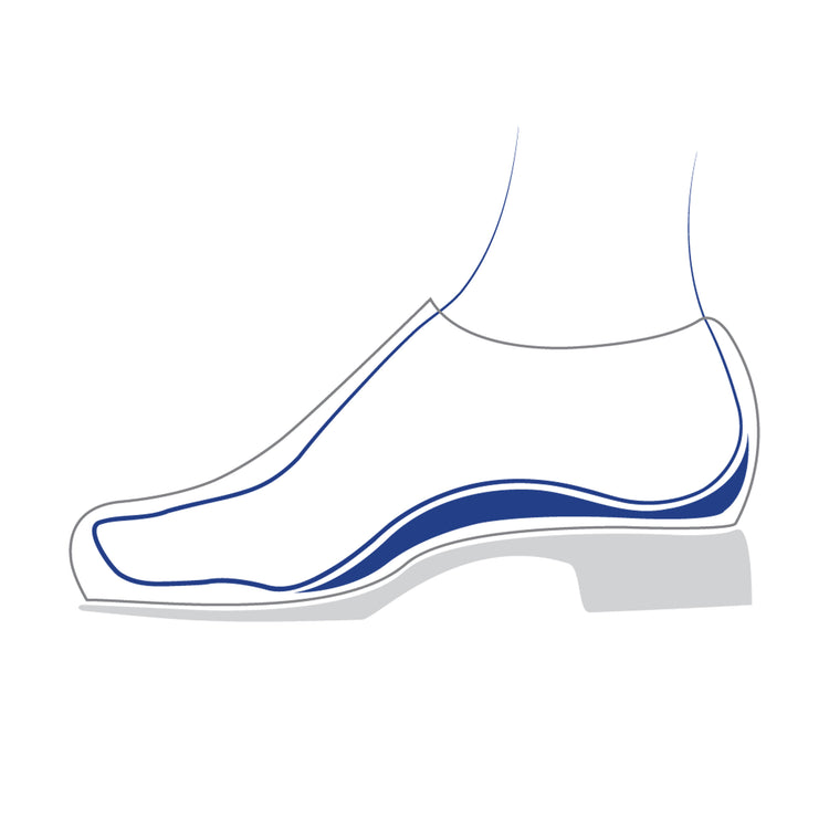 Birkenstock Blue Footbed Heels Textile line drawing view