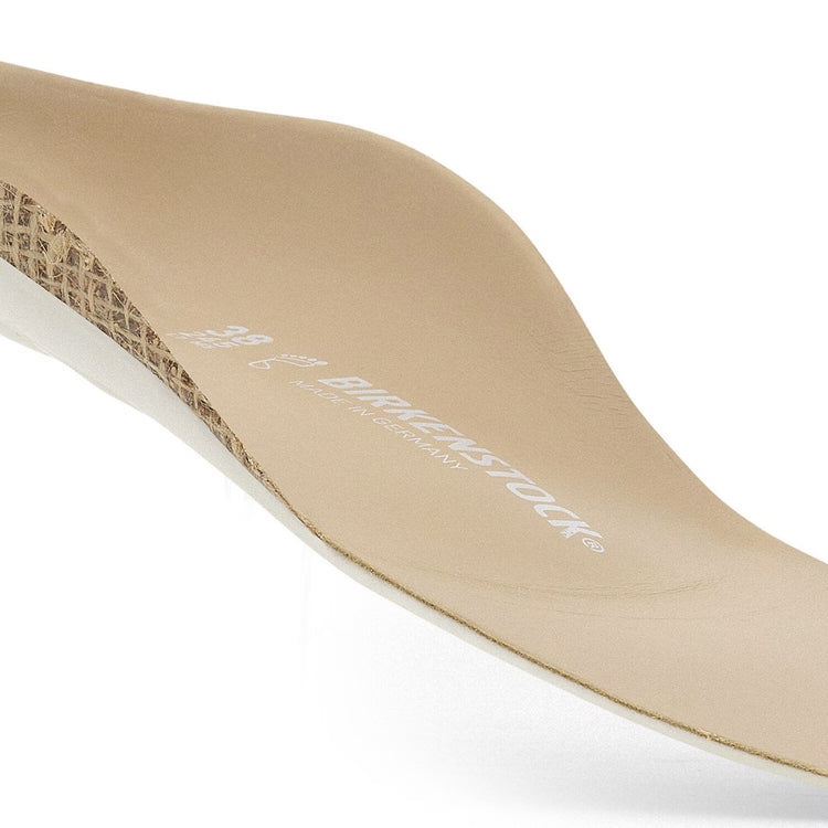 Birkenstock Blue Footbed Long Beige Leather detail view