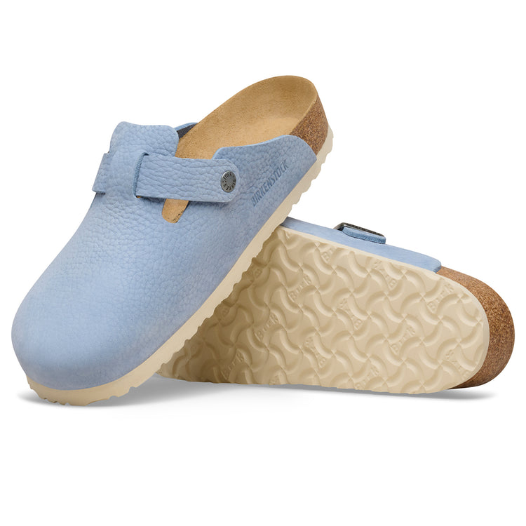 Birkenstock Australia Boston Archive Denim Blue Tumbled Nubuck Leather sole view