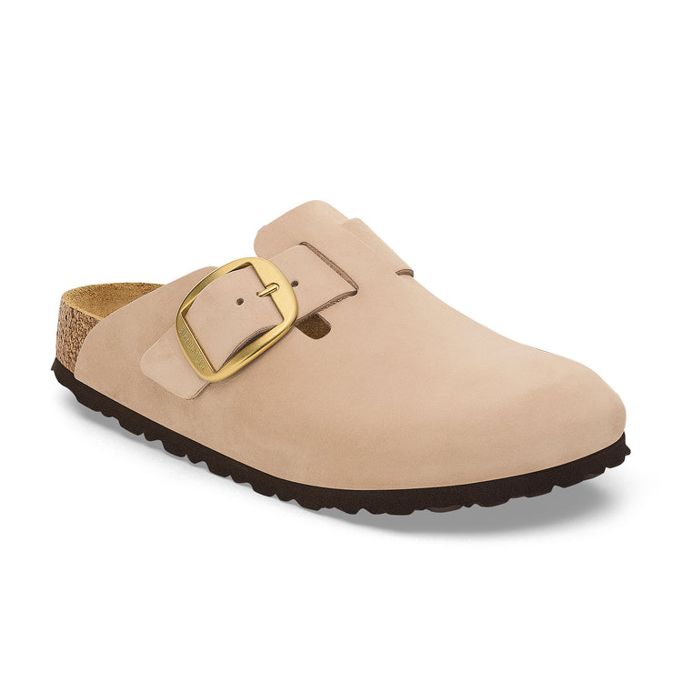 Birkenstock Boston Big Buckle Sandcastle Nubuck Leather