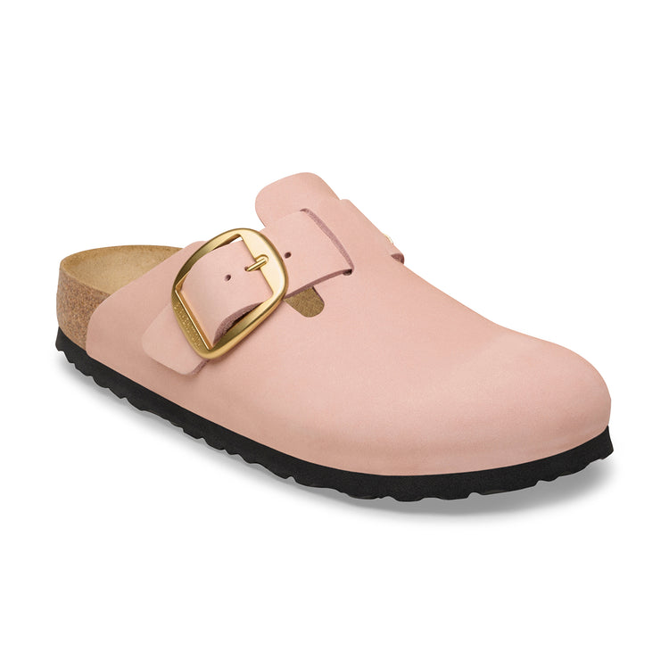 Birkenstock Australia Boston Big Buckle Soft Pink Nubuck Leather 