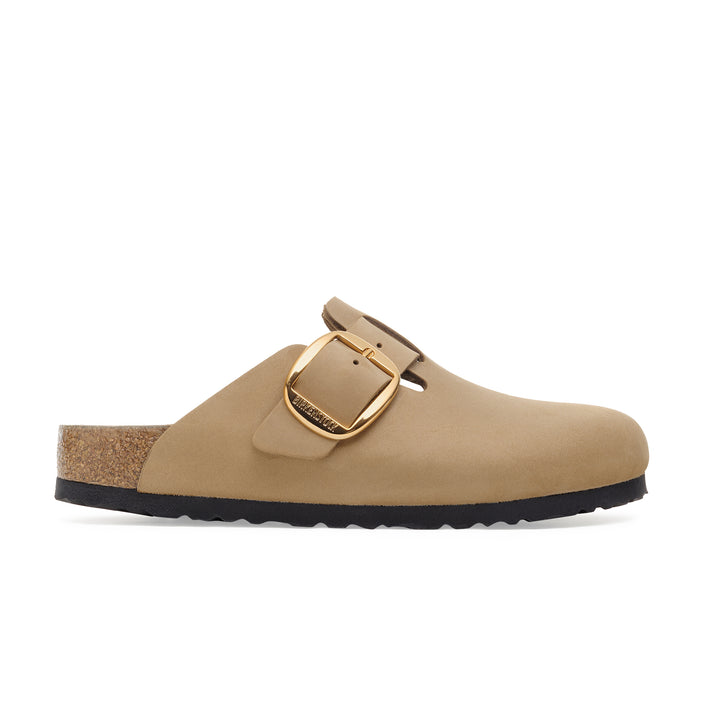 Birkenstock Boston Big Buckle Tabacco Brown Oiled Leather side view