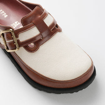 Boston Bold Cinnamon Canvas/Smooth Leather