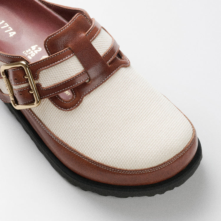 Boston Bold Cinnamon Canvas/Smooth Leather