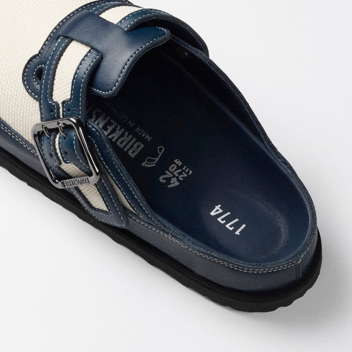 boston bold midnight navy canvas smooth leather back 1032453