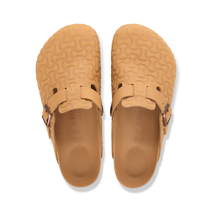 Birkenstock Australia Boston Bone Emboss Nature Natural Leather top view