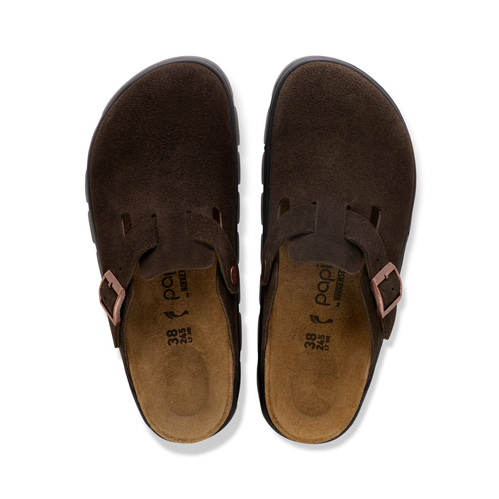 Birkenstock Australia Boston Chunky Mocca Suede Leather top view
