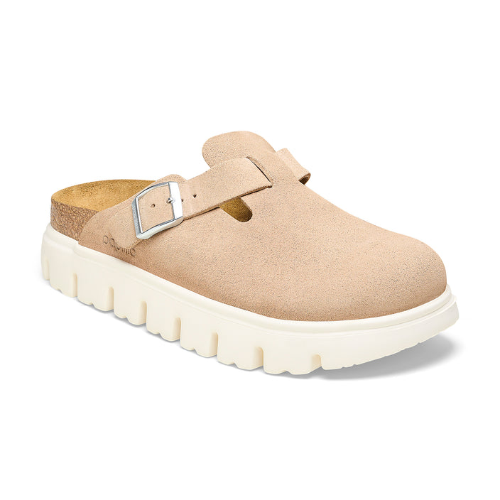 Birkenstock Boston Chunky Warm Sand Suede Leather 
