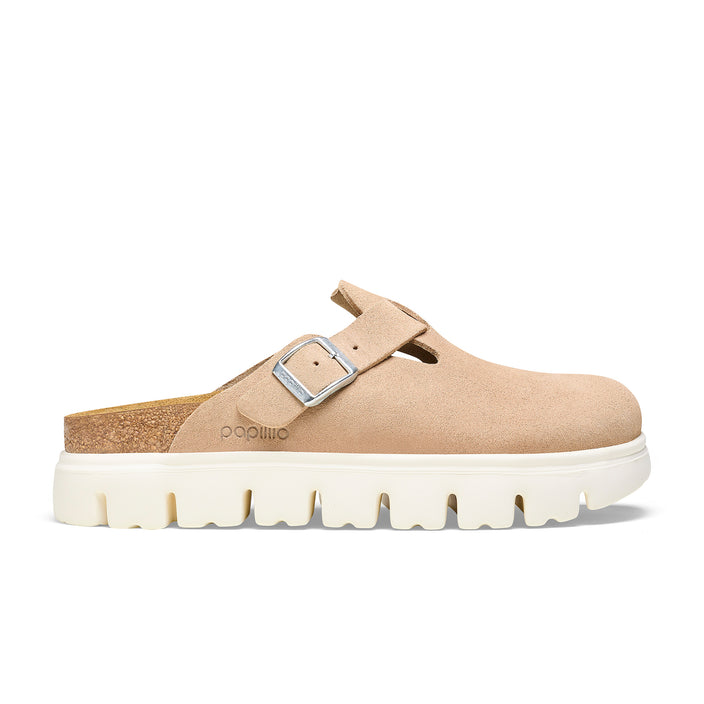 Birkenstock Boston Chunky Warm Sand Suede Leather side