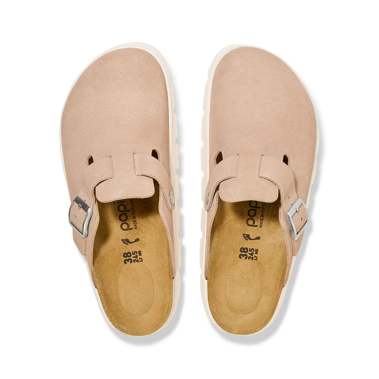 Birkenstock Boston Chunky Warm Sand Suede Leather top