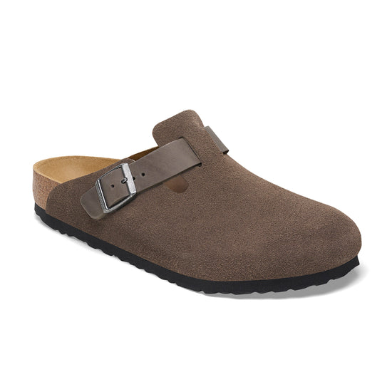 Birkenstock Boston Concrete Grey Oiled/Suede Leather 