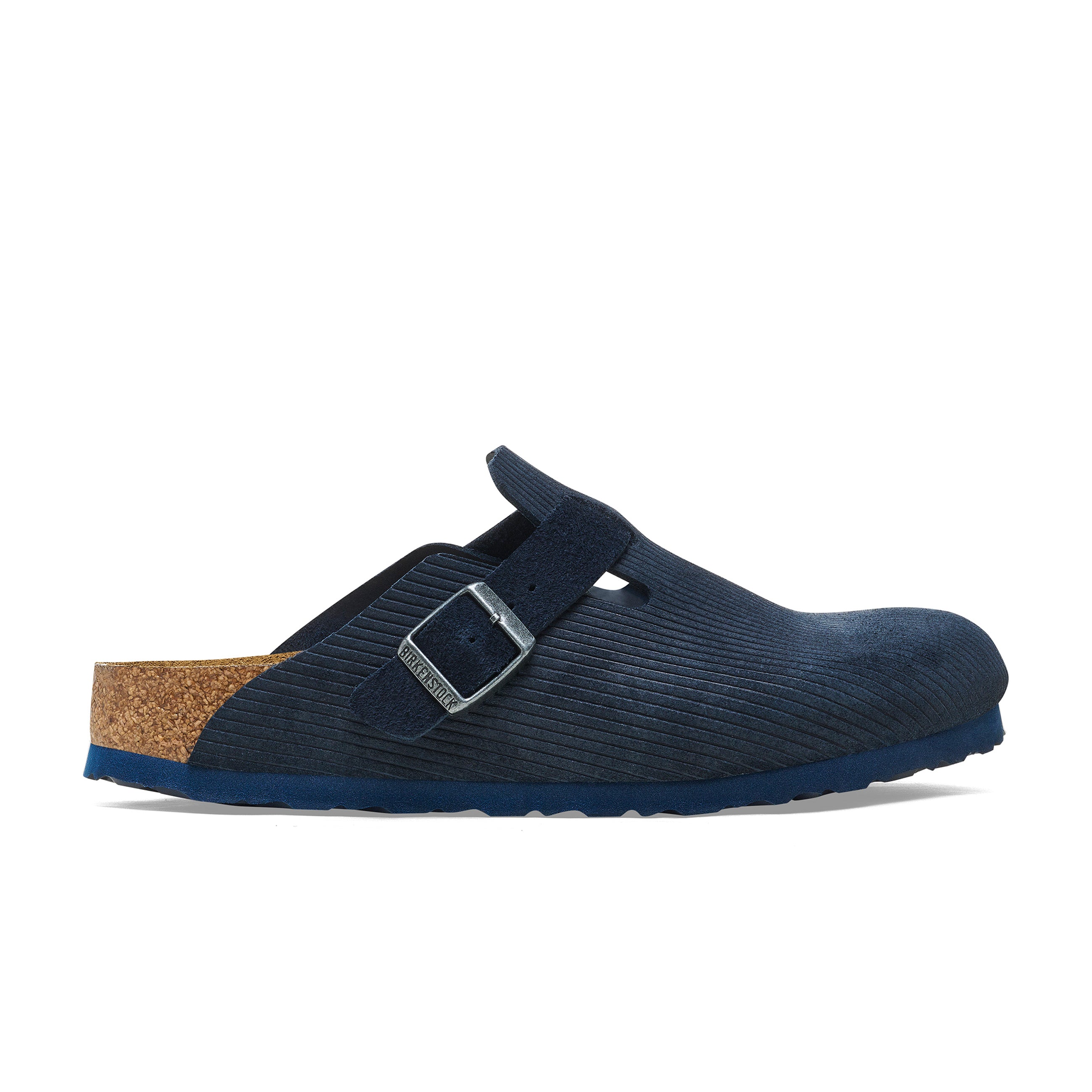 Birkenstock Boston Corduroy Midnight Embossed Suede Leather