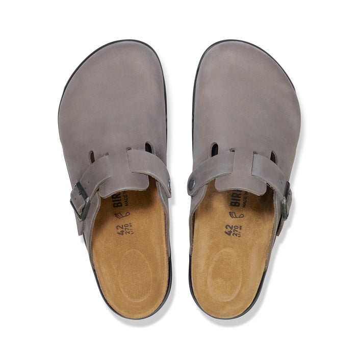Birkenstock Australia Boston Cross Town Iron Oiled Leather top view