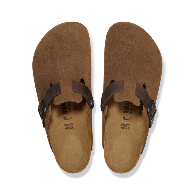 Birkenstock Australia Boston Dark Tea Oiled/Suede Leather top view
