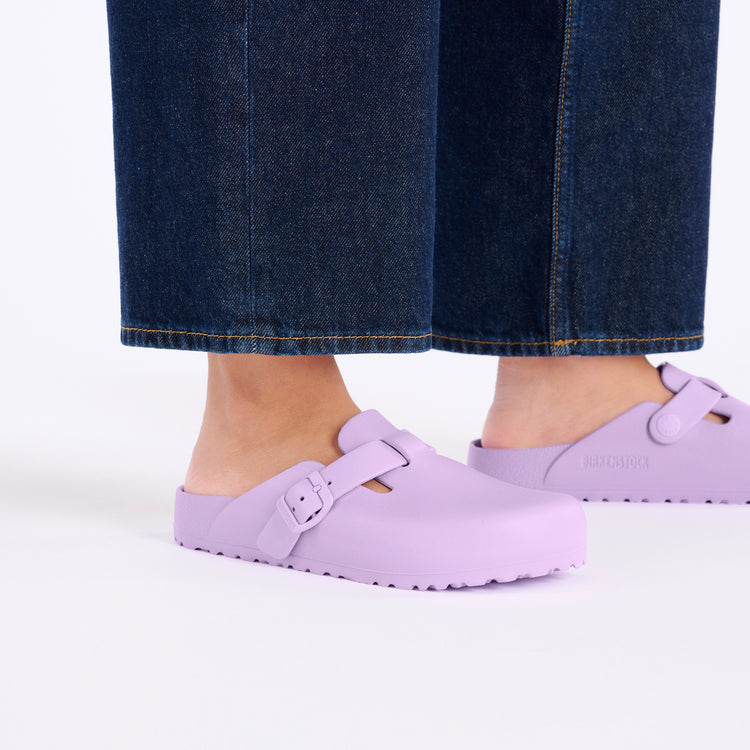 Birkenstock Boston EVA Crocus on model 2