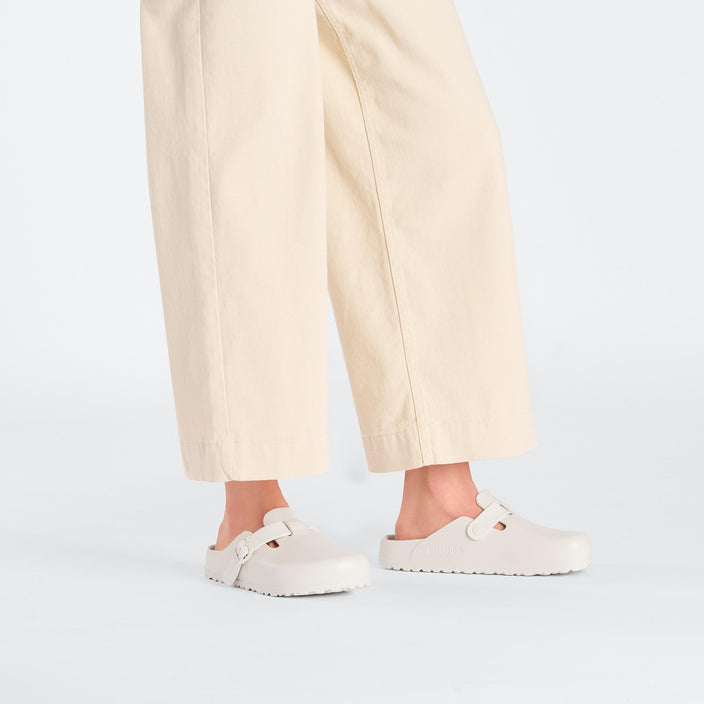 Birkenstock Boston EVA Eggshell on model 1