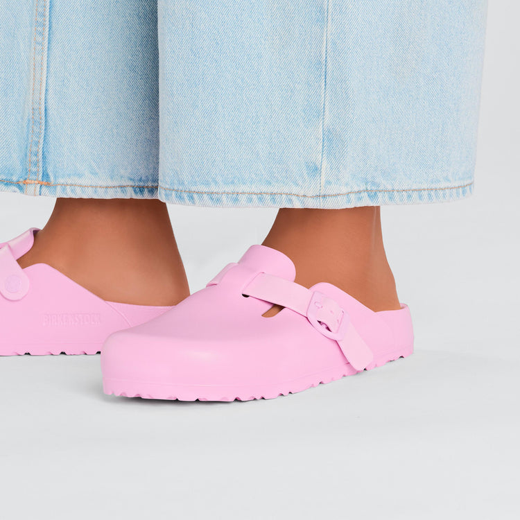 Birkenstock Boston EVA Fondant Pink on model 2