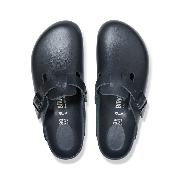 Birkenstock Boston Exquisite Black Natural Leather top view