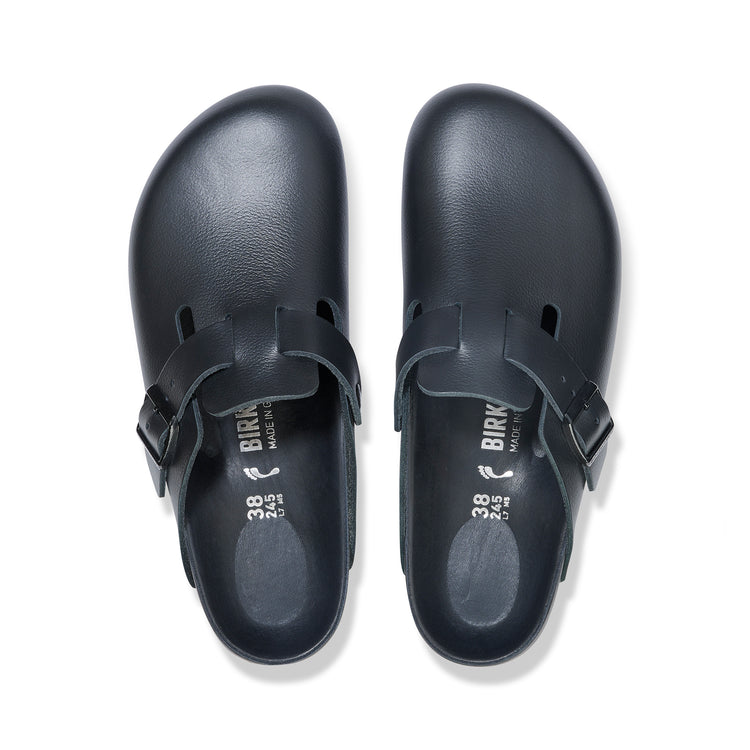 Birkenstock Boston Exquisite Black Natural Leather top view