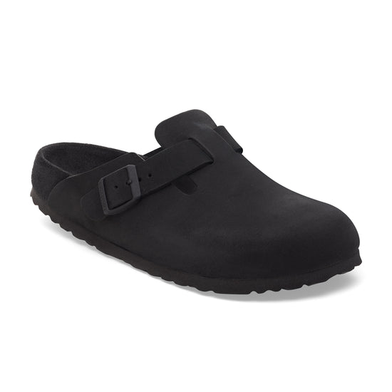 Birkenstock Boston Exquisite Black Nubuck Leather