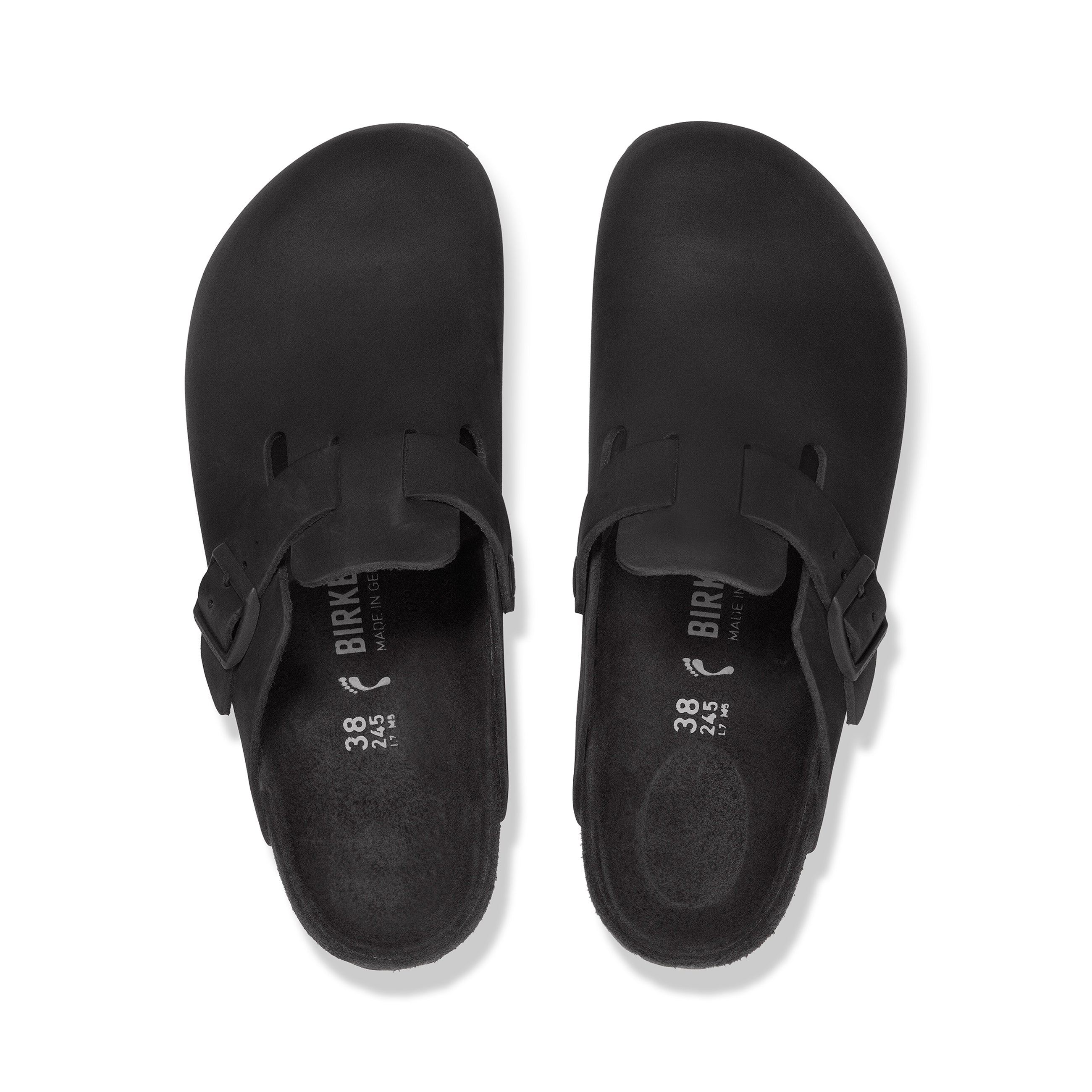Birkenstock Boston Exquisite Black Nubuck Leather