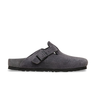 Birkenstock Australia Boston Exquisite Charcoal Suede Leather side view