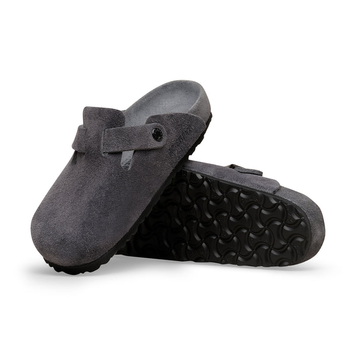 Birkenstock Australia Boston Exquisite Charcoal Suede Leather sole view