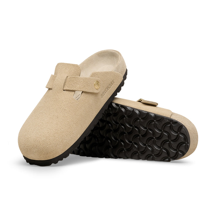 Birkenstock Australia Boston Exquisite Taupe Suede Leather sole view