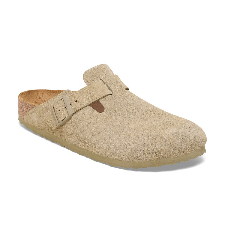 Birkenstock Boston Faded Khaki Suede Leather